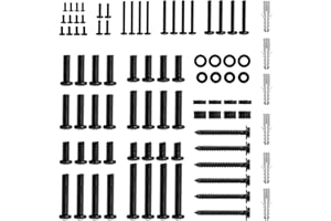 Polarduck Universal VESA Schrauben Set, passt auf alle Fernseher bis zu 80 Zoll, enthält M4 M5 M6 M8 TV-Schrauben und Abstandhalter, Befestigungsmaterial für TV Wandhalterung, 88 PCS Pack, Schwarz