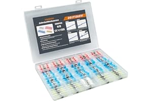 TOWOT 300PCS Heat Shrink Butt Connectors, Solder Seal Wire Connectors, Waterproof & Insulated & Corrosion Electrical Wire Terminals for Truck Marine Automotive Boat Wire Joint(300 PCS)