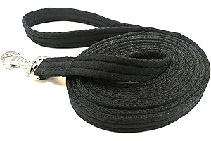CHURCH PRODUCTS UK Horse Lunge Line/Large Dog Training Walking Lead Leash 25mm Padded Air Webbing Strong Very Soft Durable (10ft, 3 Metres) (Black)