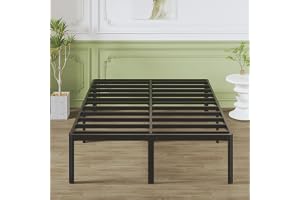 Lutown-Teen Metallsäng 120 x 200 cm med runda ben, höjd 46 cm, ungdomssäng med metallribbotten