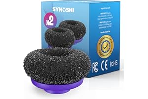 Synoshi Pro Brosses en Acier pour Brosse Électrique Rotative, Lot de 2, Poils Résistants aux Odeurs, Nettoyage des Grilles de Barbecue, Métal, Concrete, et Surface Rustique, Lavables au Lave-vaisselle