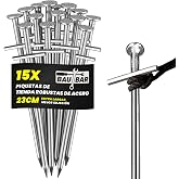 MOVOJA 15 x 23 cm Hard Ground Camping Pegs &ndash; Heavy Duty Steel | Innovative Cross Grip I Stake Tent for Outdoors &amp; Camping I N