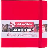 Talens Art Creation Sketchbook, red 12 x 12 cm, 140 g, 80 sheets..