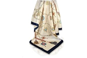 GLORIS Seidenschal Damen Elegante 90x90cm Seidentuch Haare Seidentuch Damen Halstuch Damen Seide Elegant Satintuch Halstuch Seide Damen Bandana Tuch Kopftücher Damen Ansatz Scarf