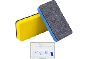 PENMOL 2PCS EVA Material Magnetic Whiteboard Eraser Rubber Whiteboard Cleaner for Teachers Students Kids Classroom Home Office Blackboard Use