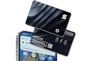 SEINXON Brieftaschen-Tracker, kabellos, wiederaufladbar, IP68, dünn, für Gepäck, Bluetooth, funktioniert mit Apple Find My App und Netzwerk (nur iOS) Schwarz