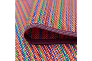 KZY LONDON Outdoor Rugs for Garden - Large Plastic Waterproof Mat 120x180 cm - Reversible Camping and Picnic Rugs - Perfect for Garden, Patio, Picnic, Decking - Stain And Water Resistant (Red)