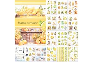 NOTIONSLAND 20 Blatt Scrapbook Stickers Book, 100+ Journaling Aufkleber für Scrapbooking Supplies, PET Ästhetische Vintage Aufkleber für Scrapbooking