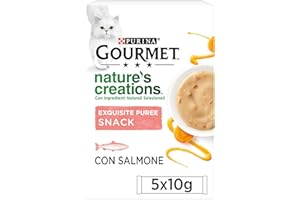 GOURMET Nature's Creations Snack per Gatti Adulti con Salmone e Carota 55 Buste da 10g