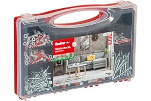 fischer Meister-Box XL 210-częściowy zestaw kołków i śrub, średnica 5-10 mm, dla majsterkowiczów i profesjonalistów, uniwersalne zastosowanie do nieznanych podłoży w pomieszczeniach