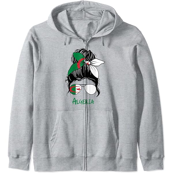 Sweat à Capuche Algérie Fennec – Maillot De Supporter Football Algérien – Homme/Femme – Cadeau Fan Des Verts