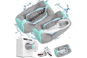 WYFDCZZP Bolsa de Limpieza de Zapatos, Bolsa Zapatos Lavadora, Saco Lavadora para Zapatos, Funda Zapatos Lavadora, Bolsa de Lavandería con Cremallera, Reutilizable y Duradero (Gris 2pcs)