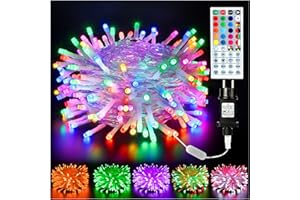 BrizLabs Boże Narodzenie Wnętrza światła, 200 diod led łańcuch jasny kolorowe RGB boże narodzenie dekoracyjne światła pilot Wodoodporny na zewnątrz pokój dzieci impreza dom ogród balkon Halloween