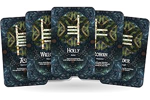 Ibiza Tarot The Celtic Ogham Alphabet Oracle Cards | Fortune Telling Oracle Cards Deck for Beginners | Authentic Experience - Set of 24 Cards