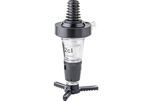 FMprofessional Dosiergerät für 3 L-Flaschen, 2 cl Spirituosen-Dosierer, hochwertiger Ausgießer, langlebiger Portionierer für Getränke (Farbe: Schwarz/Transparent) Menge: 1 x Stück