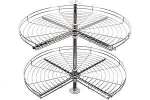 REJS THREE QUARTER KITCHEN CABINET 270 DEGREE CORNER CAROUSEL (Ø600, CHROME)