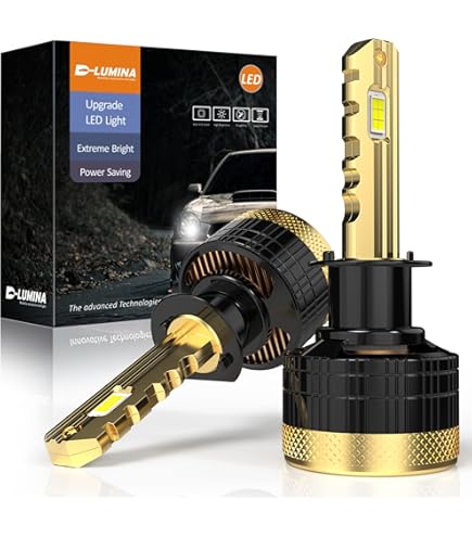 Sycreek Ampoule H1 LED,2023 Améliorer 100W 22000LM 6500K Blanc Froid 400% Super Bright LED H1 CANBUS Kit De Conversion de Voiture avec Ventilateur,2 Ampoule H1
