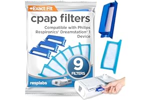 RESPLABS MEDICAL INC. resplabs CPAP Filters Compatible with Philips DreamStation 1 CPAP Machine - 6 Disposable & 3 Reusable Filter Replacements - 9 Pack