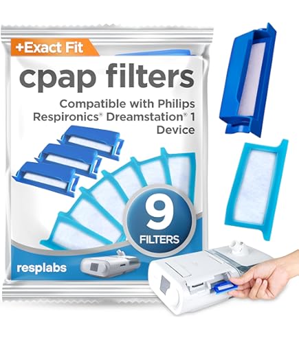 Resplabs CPAP Filters For Philips Respironics DreamStation 1 - 6 Disposable & 3 Reusable (9-Pack)
