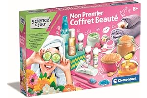 Clementoni | Science & Jeu – Mon Premier Coffret Beauté pour Enfants 8 Ans+ | Kit DIY Cosmétique avec Crème, Baume et Parfum | Activité Éducative Chimie à la Maison | Apprentissage Créatif