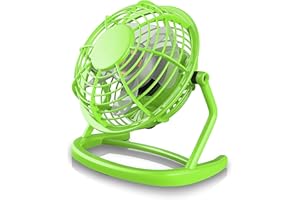 CSL-COMPUTER CSL - USB Ventilator - Tischventilator Fan Lüfter - optimal für den Schreibtisch inkl. An Aus-Schalter - PC MAC Notebook - in grün