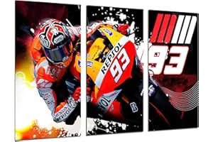 DKORARTE Cuadro Moderno Fotografico Moto GP, 93, Repsol, Marquez, wallpaper, Honda RC213V, 97 x 62 cm, ref. 27383