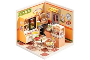 Rolife Super Creator DIY Miniature House Kit Model Kits for Adults to Build Home Desk Bookshelf Decoration Craft Kits for Adults Gift Idea For Girls Boys Kids (DW022-Night Out Food Stall)