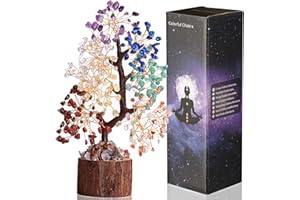 AWARDSEN 7 Chakra Tree Crystal Tree of Life Spiritual Gifts for Women Healing Crystals Meditation Decor Crystal Ornaments Housewarming Gifts