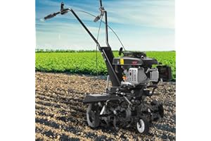 ‎BRAST BRAST Motorhacke Gartenfräse Benzin | 1,9kW(2,6PS)-5,15kW(7PS) | 25-85cm Arbeitsbreite | 6 Modelle | Stahlrahmen Transportrad & kabellos | für kleine bis sehr große Grundstücke | BRB-AF-5500N