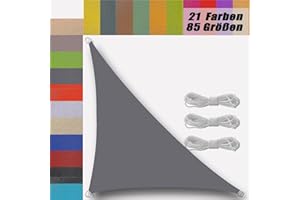 UFAMILUK sail shades for garden Grey triangle waterproof breathable weather resistant rectangle sun shade sail for garden shade patio lawn activities canopy 2x2x2.8m