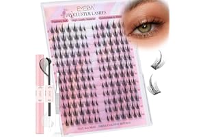 ‎EMEDA EMEDA Manga Lash Clusters Kit, Pojedyncze rzęsy Wispy & Natural Cluster Lashes z pęsetą Bond and Seal, Miękkie cienkie rzęsy Anime 10mm - 13mm Mix (moonlight)