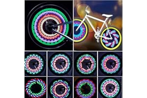 1 Stück Fahrradräder beleuchten wasserdichte Fahrradfelgenlichter/Speichenlichter mit 32 LED- und 32 PC-Änderungsmustern für 