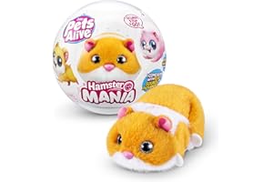Pets Alive Hamster Mania by ZURU, Orange Hamster, Pet Nurture, Peluche, Real Alive, 20+ Sons interactifs, Animal électronique, (Orange)