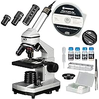 Bresser Junior Mikroskop Set 40x-1024x mit USB Kamera und heller LED-Beleuchtung für Durchlichtbeobachtungen inklusive…