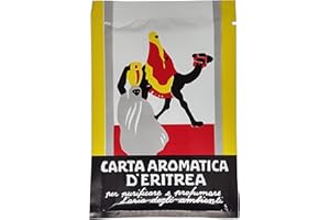 Casanova Carta d'Eritrea 60 Listelli biologici eliminano i cattivi odori, purificano gli ambienti, cartine da bruciare profumate, atossiche