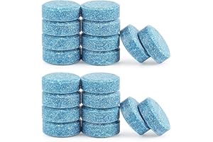 APKPESTERML 20 Pcs Lave Glace 4L concentré en Pastille, Rondelles Effervescentes pour Voiture Comprimé Verre de Pare-Brise Pastilles de Nettoyage Concentrées Verre Équivalant à 80 litres de Produit (1, Blue)