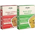 FittR Bites Assorted Millet Noodles Combo | Pack of 2 | Healthy Noodles | No Maida | Not Fried | Multi Millet noodles & Finger Millet Noodles | 2 * 192g