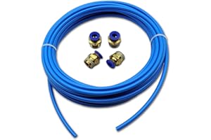 CNCTEC Manguera neumática Festo PEN 6x1, diámetro de 6 mm, 5 metros, incluye 4 roscas de 1/4"