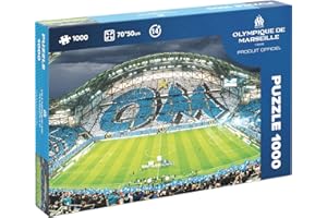 Megableu – Puzzle 1000 Pièces TIFO Om – Puzzle Olympique de Marseille Officiel pour Adultes et Enfants dès 10 Ans – Stade Vélodrome – Idée Cadeau Fan Foot - Supporter Club Om – Format 70 x 50 cm