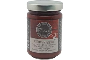 FLEUR DESIGNER'S PAINT | Colore Step 2 per Effetto Ruggine, 130 ml, Colore Ruggine, Base Acqua, Applicare Dopo il Prodotto Effetto Ruggine Step 1 fino ad ottenere l'Effetto Ruggine desiderato.