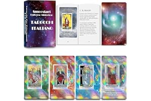 Smoostart Tarocchi Carte Italiano Per Principianti Con Significato, Tarocchi Con Guida Per Principianti, Parole Chiave, Elemento, Pianeta, Zodiaco, Chakra, Sì O No, Tono Musicale, Numerologia