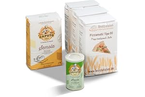 ‎BROTZUTATEN Pizzamehl Starter-Set von Brotzutaten mit Semola Rimacinata und Trockenhefe von Caputo
