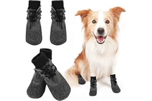 BYFFOER 4 stivali impermeabili per cani di taglia piccola, media e grande (S)