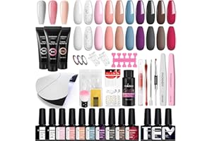 Kit Unghie Gel Completo Phoenixy con Lampada Led 36W, 10 Colori Smalto Semipermanente Unghie + 3 Colori Gel Ricostruzione Unghie, Kit Semipermanente Unghie con Base e Matt Top Coat