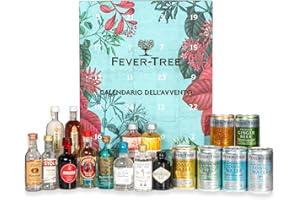 Fever-Tree Calendario dell' Avvento - 24 caselle contenenti 12 lattine da 150 ml di Fever-Tree e 12 mini-size da 50 ml di diversi brand di spirits