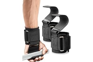 FitDA Zughilfen Krafttraining für Männer &Frauen-Fitness Lifting Straps für Kreuzheben mit Handgelenkschutz-Zughilfen Gym-Haken Gewichtheberhaken Griff Pull Up Handschuhe Zughilfe mit Haken Training