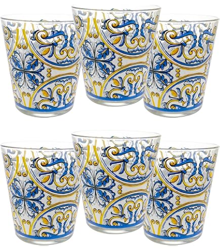 Set 12 Bicchieri Arca Serie Pura - 6 Tumbler E 6 Calici, Vetro Trasparente, 300 Ml, Lavabili In Lavastoviglie
