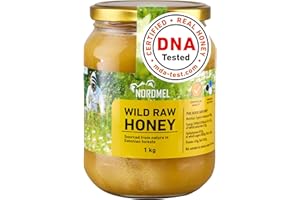 Pure Natural Wild Raw Honey 1KG - Unpasteurised, Unfiltered, Crystallized, Natural Estonian Honey - Harvested Sustainably Using 100% Green Energy by Nordmel