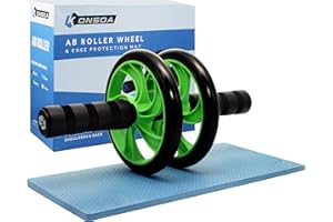 Konsoa Ruota Addominali Rotella Rullo Workout Convertibile Con Tappetino Per Esercizi Di Rollout Abs, Ab Roller Wheel Per Allenamento Di Forza Fitness Per Casa Attrezzi Palestra Multifunzione