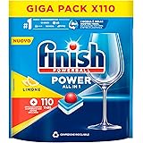 Finish Power All in 1 Pastiglie Lavastoviglie al Limone, 110 Capsule, pastiglie per lavastoviglie Pulizia Efficace ad Ogni La